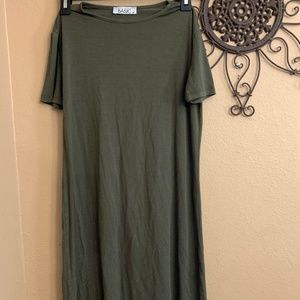 Green Body fit dress short